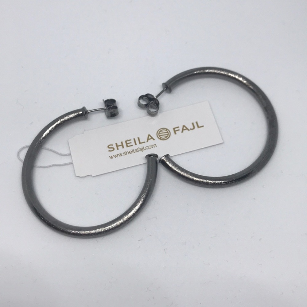 Gunmetal Hoops